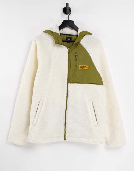Vans - World Code - Sherpa fleece met rits in gebroken wit