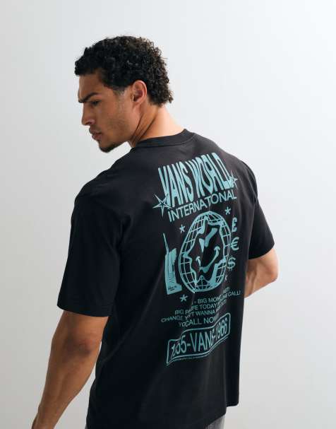 Vans World Intl T-Shirt mit Rückenprint in Schwarz - view 1