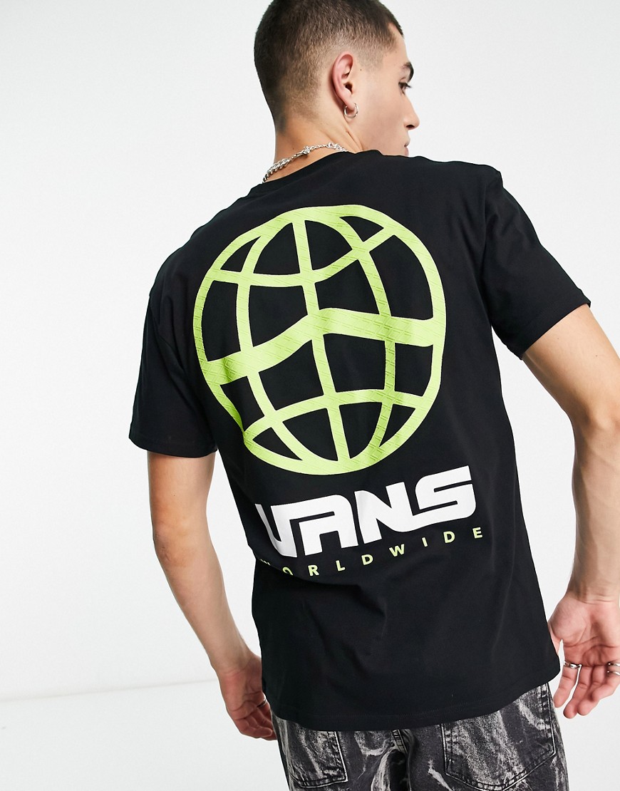 Vans Worldwide Back Print T-Shirt In Black
