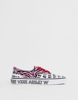 Vans X Ashley Williams – Era – Tigermönstrade sneakers-Flerfärgad
