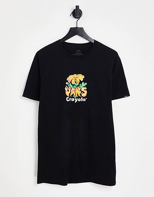 Vans x Crayola Hot Flowers t-shirt in black
