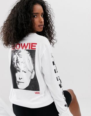 Vans X David Bowie – Vit t-shirt med lång ärm