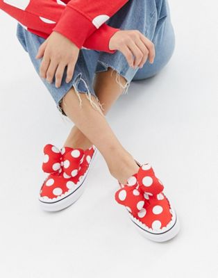 vans x disney authentic gore red spot sneakers