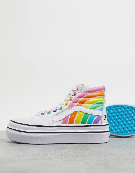 Vans X Flour Shop Super ComfyCush SK8-Hi sneakers in white, 4 of 4