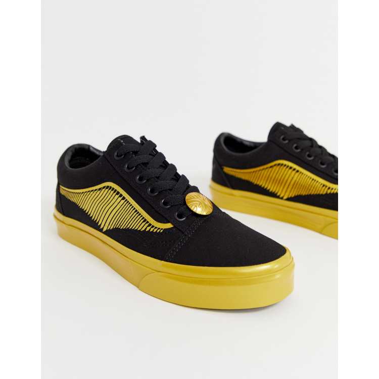 Black and deals gold vans