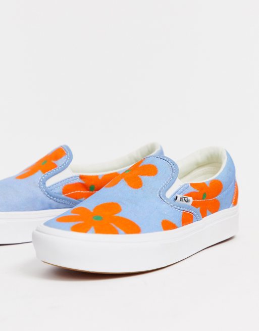 Vans bleu shop fleur