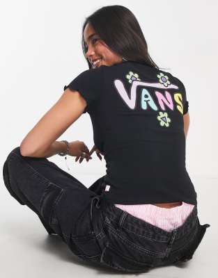 Vans black t shirt on sale womens