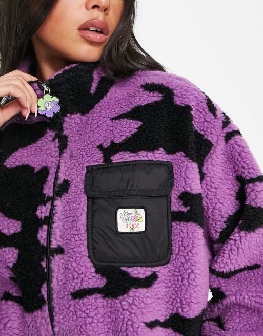 Vans x Ireneisgood Veste en imitation peau de mouton Violet ASOS