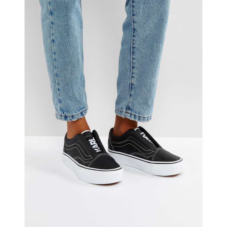 Vans X Karl Lagerfeld Laceless Old Skool Platform Sneakers