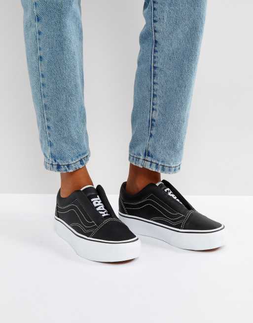 Vans X Karl Lagerfeld Laceless Old Skool Platform Sneakers