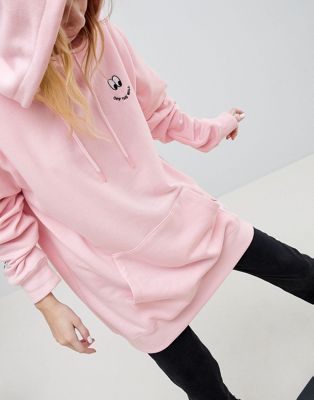 vans x lazy oaf pink hoodie