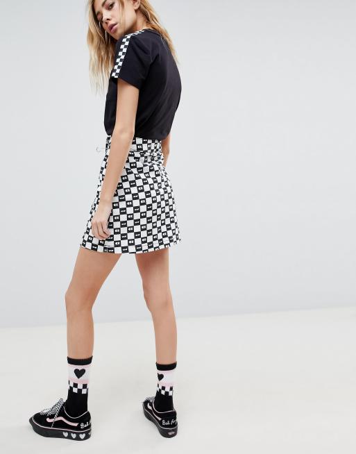 Vans checkered sale skirt