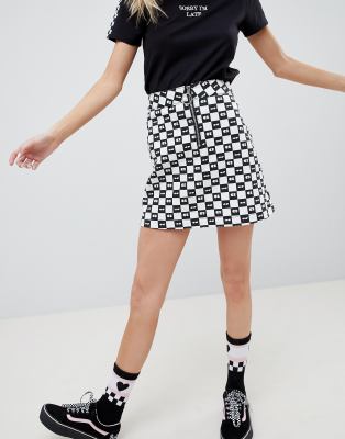 vans checkerboard skirt