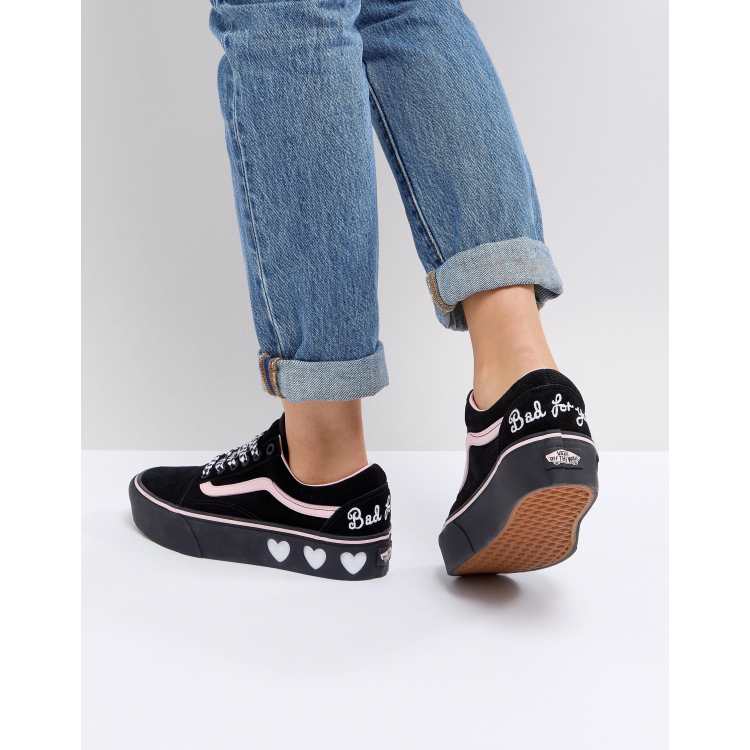 Vans x lazy oaf shop old skool platform black