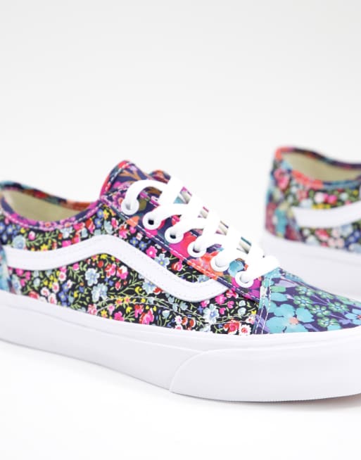 vans made with liberty fabric old skool tapered shoes