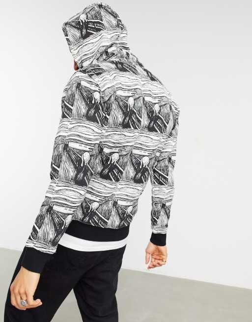 Vans X MoMA Edvard Munch hoodie in black/white | ASOS