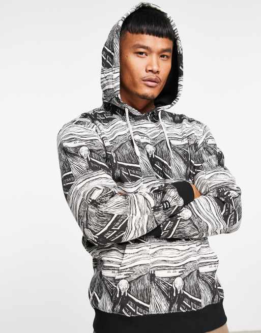 Vans x MoMA Edvard Munch printed hoodie in black