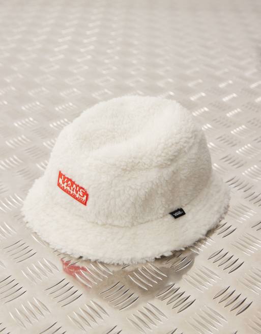 Vans x Napapijri Undertone II Offwhite bøllehat i sherpastil