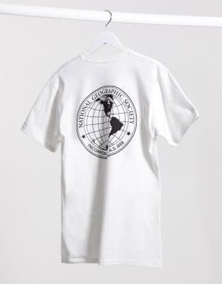 VANS X NATIONAL GEOGRAPHIC T-SHIRT IN WHITE