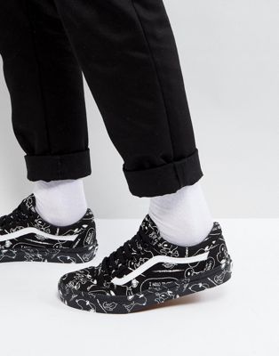 variabel Generel Blive skør Vans X Peanuts Old Skool Sneakers In Black VA38G1QOG | ASOS
