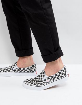 vans x peanuts checkerboard slip on sneaker