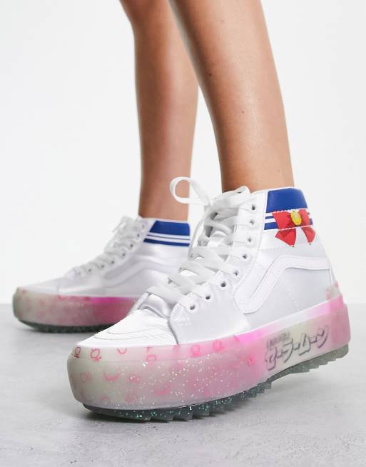 Vans X Sailor Moon Old Skool - Multifarvede sneakers med print og plateausål  