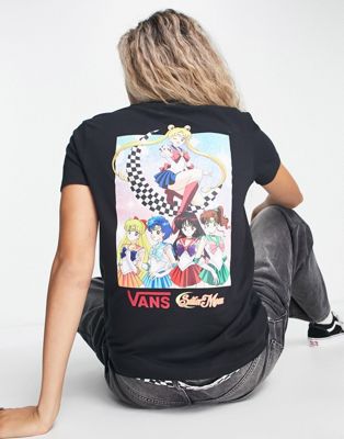 Vans X Sailor Moon printed t-shirt in black