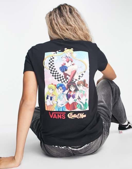 Vans X Sailor Moon - T-shirt met print in zwart 