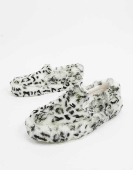 Vans faux fur hot sale slip on