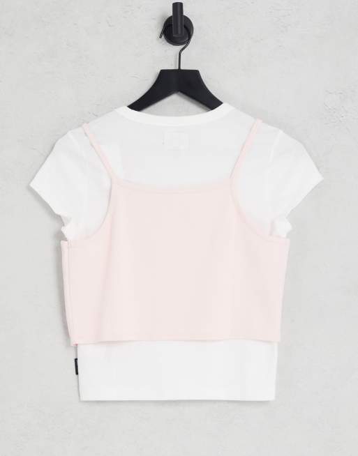 Vans X Sandy Liang – Ljusrosa t-shirt i flera lager, 2 av 4