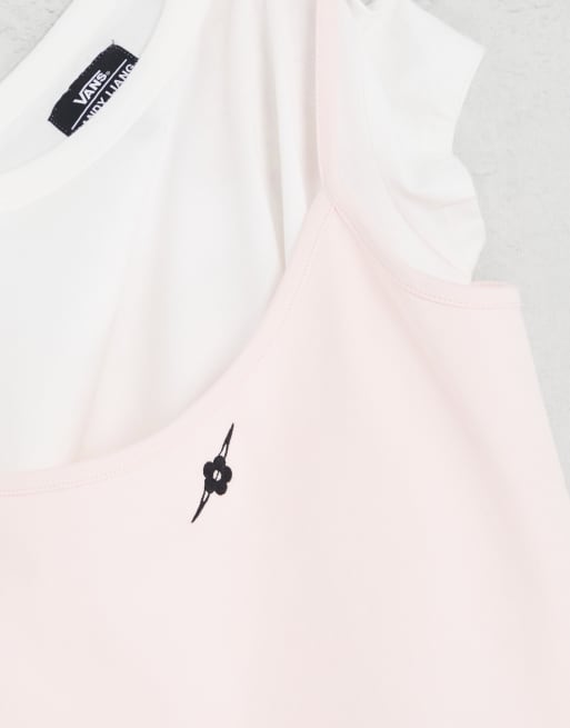 Vans X Sandy Liang – Ljusrosa t-shirt i flera lager, 3 av 4