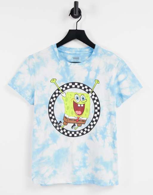 Vans X Spongebob - Jump Out - T-shirt met tie-dye in blauw