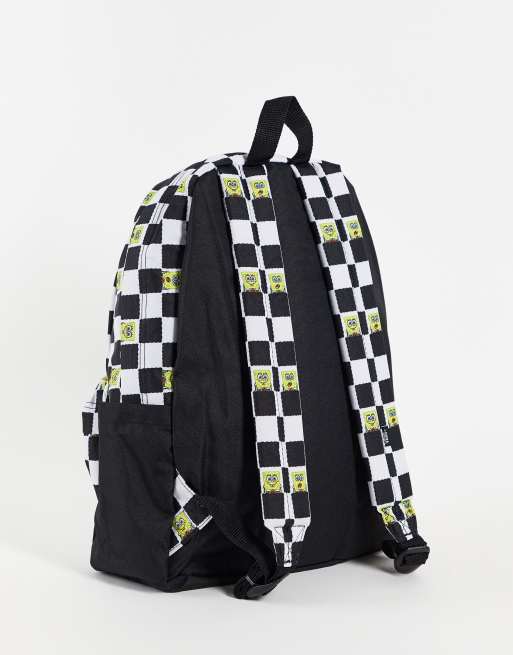 Vans checkerboard outlet backpack with sunflowers