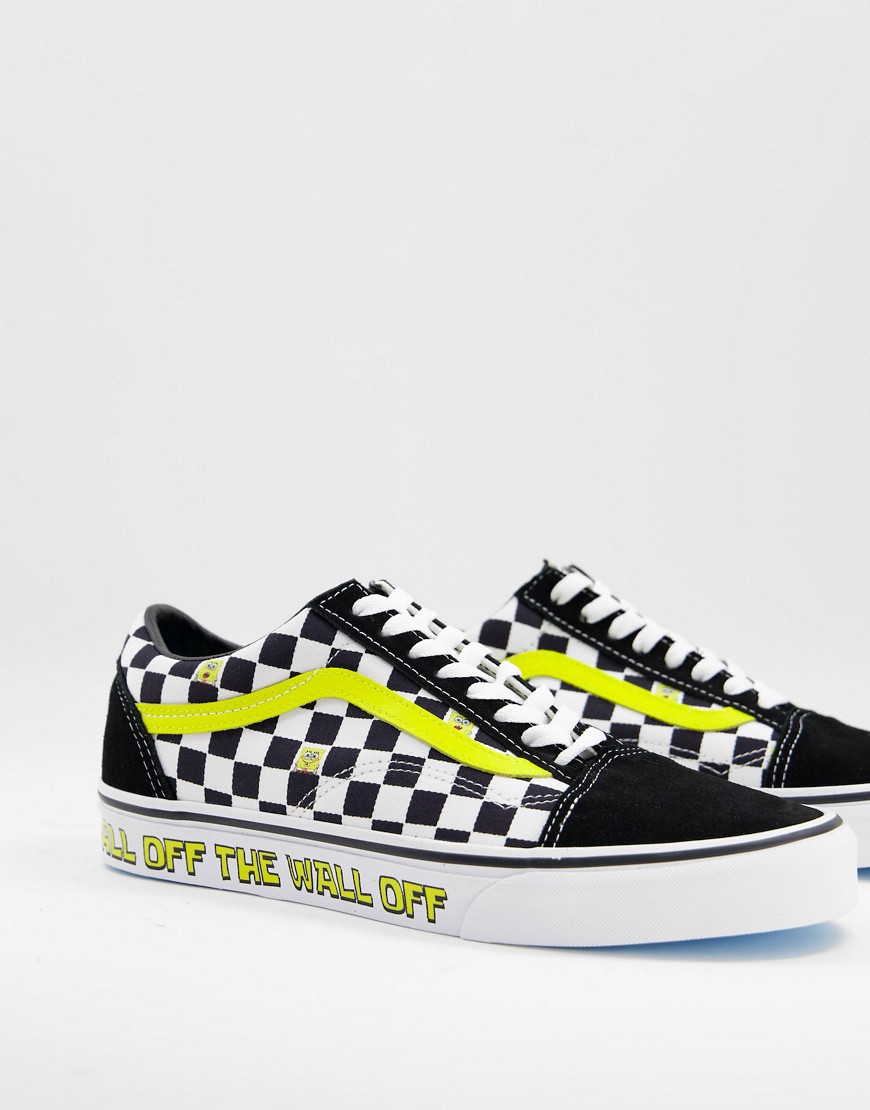 Vans x Spongebob Old Skool Off The Wall sneakers in black/white