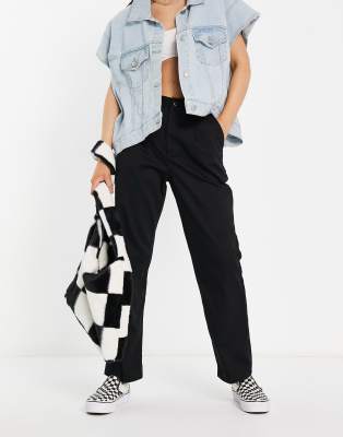 Vans x Surf Supply - Ainara - Chino met rechte pasvorm in zwart | ASOS