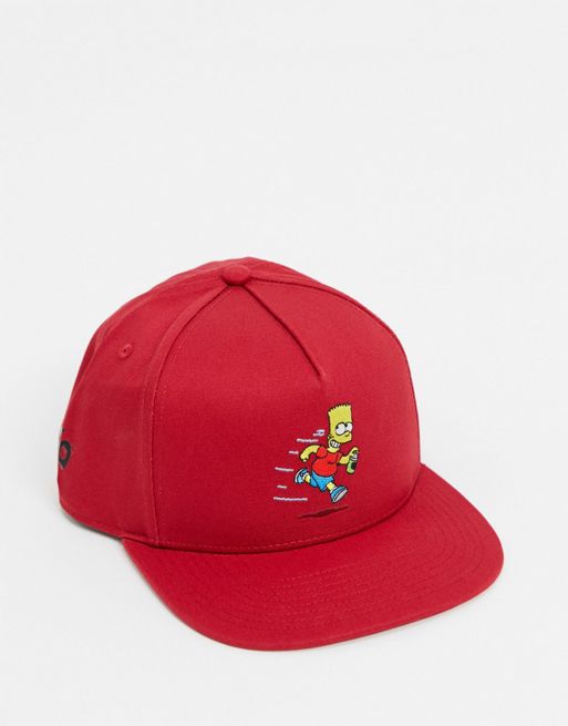 Vans X The Simpsons El Barto snapback cap in red