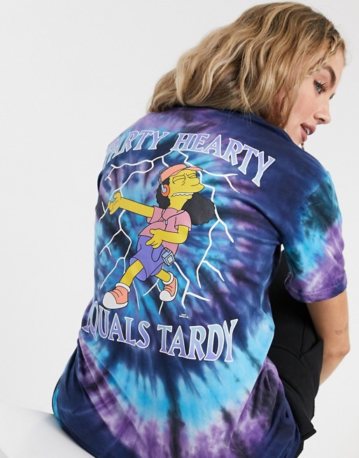 Vans X The Simpsons Otto t-shirt with back print in tie-dye
