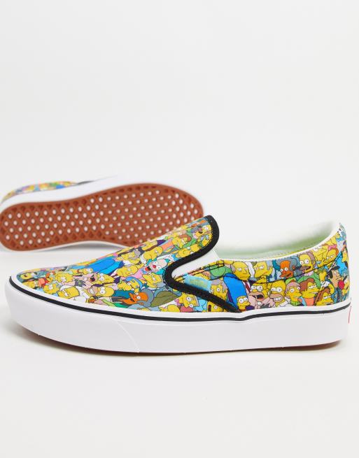 Vans X The Simpsons Springfield Comfycush Slip On trainers in multi