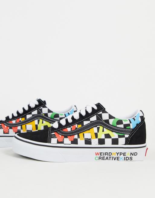 Vans x Tierra Whack Old Skool – Czarne buty sportowe z kolorowymi detalami 