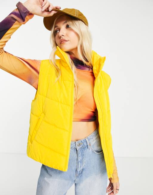 Yellow cheap bubble vest