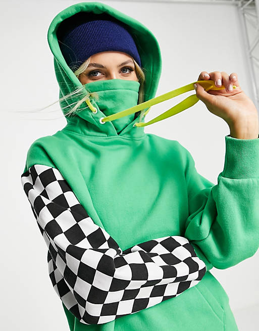 Women Vans X Whack boxy hoodie in green 