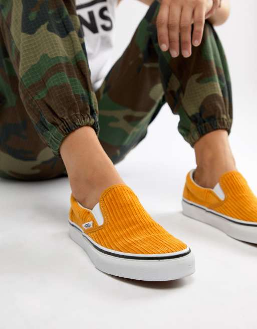 Yellow slip cheap on sneakers