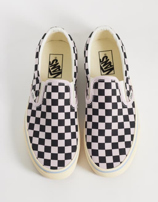 Vans - zapatillas Classic Slip-On a cuadros rosas y azules, 3 de 5