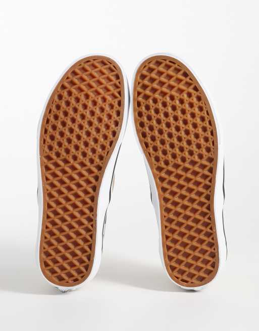 Vans - zapatillas Classic Slip-On de tablero de ajedrez en beige y morado, 5 de 5