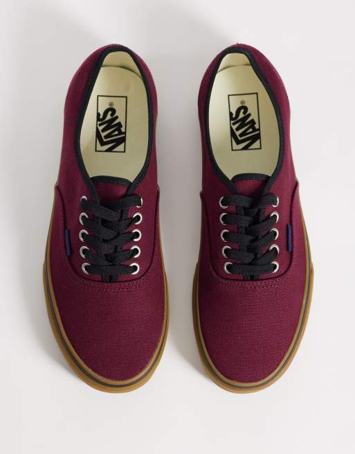 Vans - Zapatillas de deporte Authentic en burdeos, 3 de 5