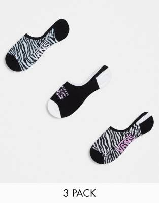 Vans – Zebra Daze Canoodle – Czarne skarpetki w paski zebry