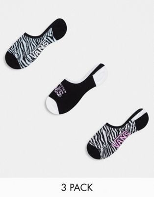 Vans zebra daze canoodle socks in black