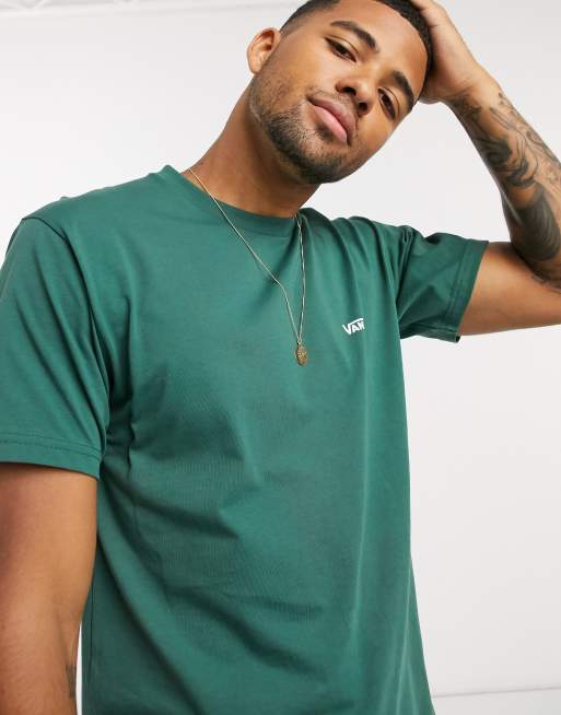 Vans – Zielony T-shirt z małym logo, 3 z 4