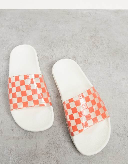 Coral checkerboard sale vans