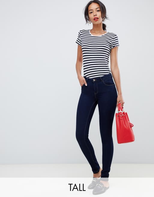Vaqueros ajustados azules de efecto push up de Only Tall
